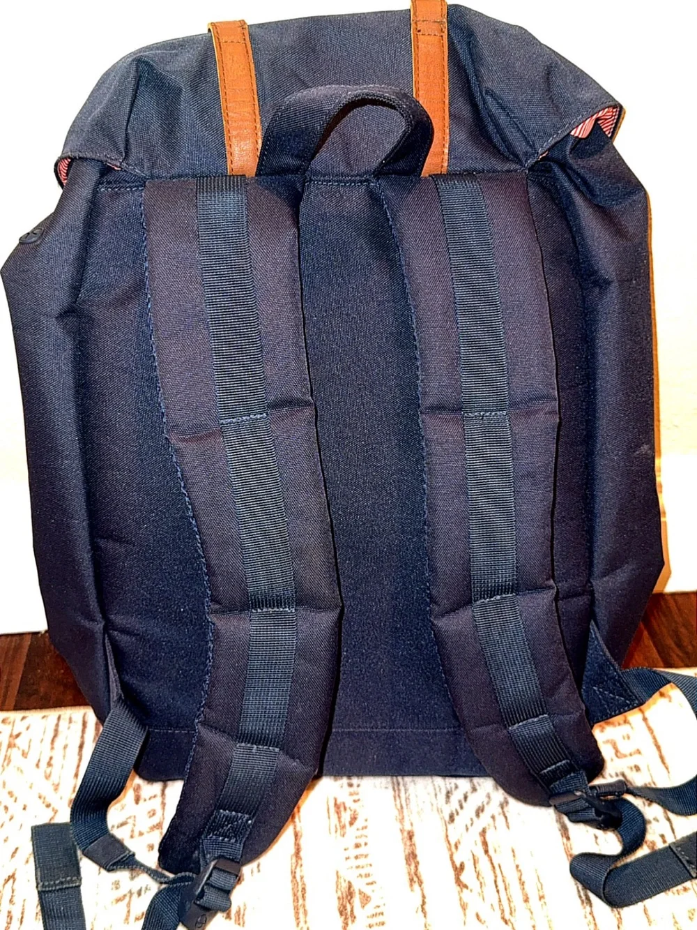 Herschel Supply Company Navy Backpack with Brown Straps